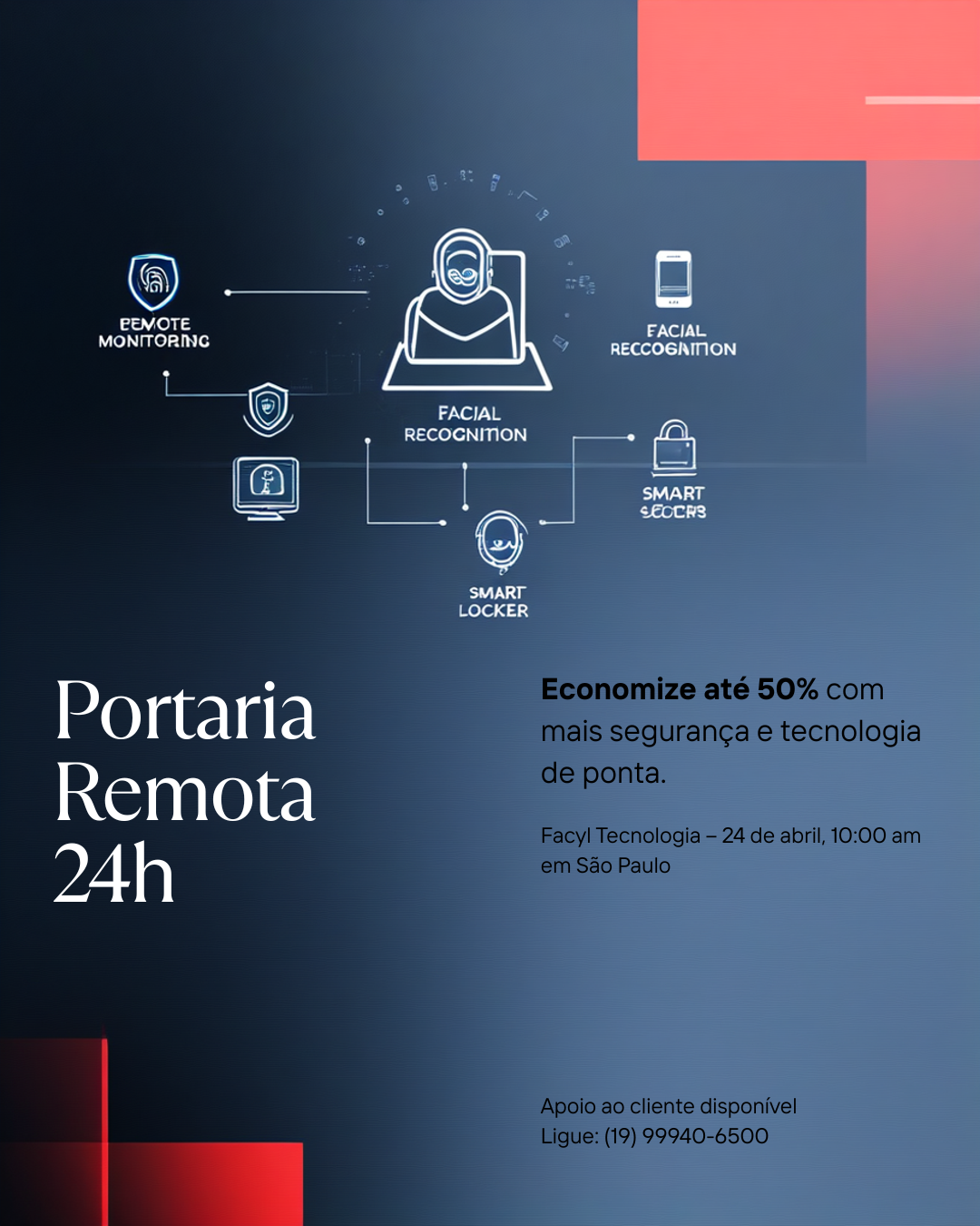 Post Instagram Facyl - Portaria Remota 24h